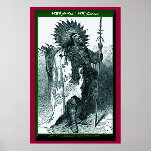 "Keah-ko ~ Ka'igwu" (Kiowa Winter Count) Poster