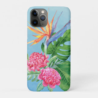 Kealoha (Sky Blue) Hawaiian Flower Arrangement  iPhone 11 Pro Case