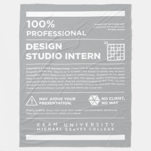 Kean MGC Design Studio Care Label Fleece Blanket
