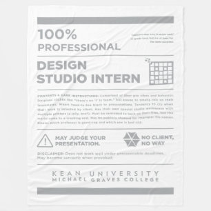 Kean MGC Design Studio Care Label Fleece Blanket