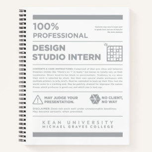 Kean MGC Design Studio Care Label Notebook