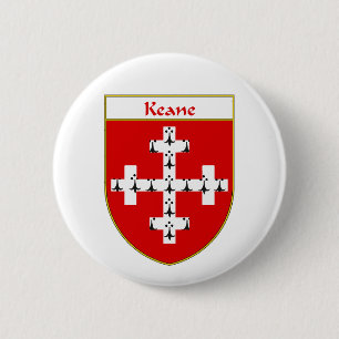 Keane Coat of Arms/Family Crest 6 Cm Round Badge