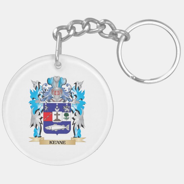 Keane Coat of Arms - Family Crest Key Ring (Back Left)