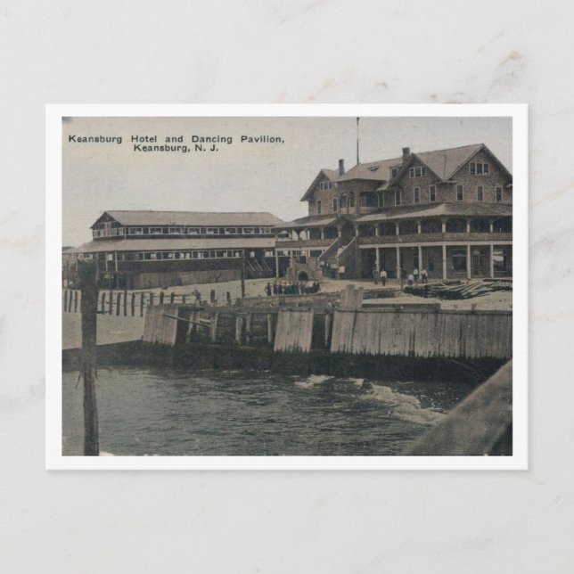 Keansburg NJ Hotel Dancing Pavilion 1911 Vintage  Postcard (Front)