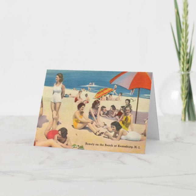 Keansburg, NJ Swimsuit Beach Beauties Card (Front)