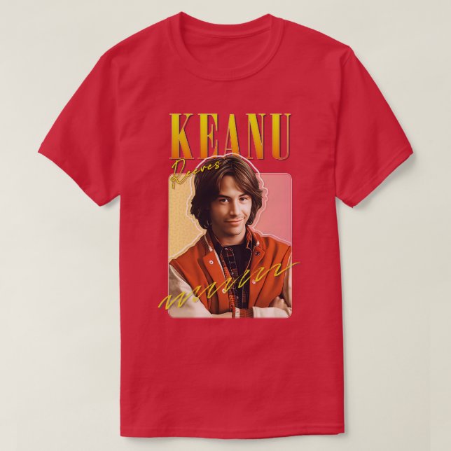 Keanu Reeves 90s Style Original Aesthetic Design T-Shirt (Design Front)