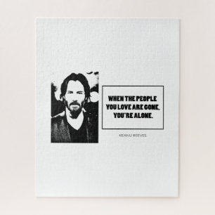 Keanu Reeves quote simple white BG Jigsaw Puzzle