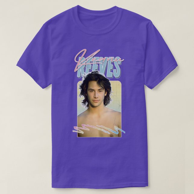 Keanu Reeves Retro 90s Aesthetic Fan Artwork T-Shirt (Design Front)