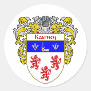 Kearney Coat of Arms (Mantled) Classic Round Sticker