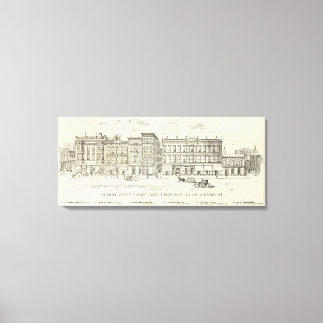 Kearny, Pine and California East Side Canvas Print (Front)
