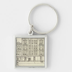 Kearny, Pine and California West Side Key Ring
