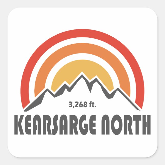 Kearsarge North New Hampshire Square Sticker (Front)