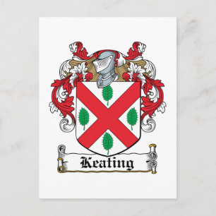 Keating Family Crest Postcard