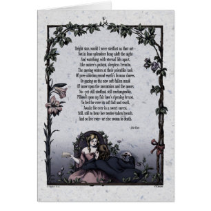 Keats "Bright Star" Victorian Art Card