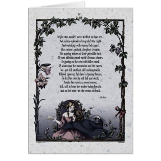 Keats "Bright Star" Victorian Art Card