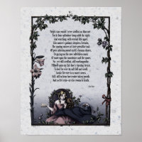 Keats "Bright Star" Victorian Poetry Art 11x14