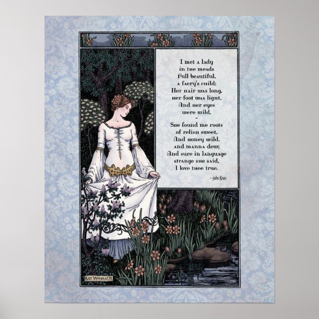 Keats "La Belle Dame" Victorian Art Poetry 16x20 Poster (Front)