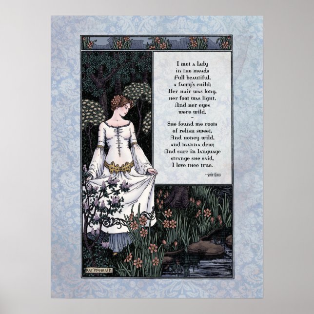 Keats "La Belle Dame" Victorian Art Poetry 18x24 Poster (Front)