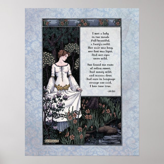 Keats "La Belle Dame" Victorian Art Poster (Front)