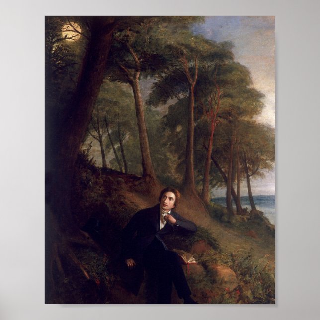 Keats listening to the nightingale poster (Front)