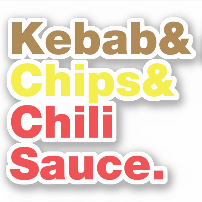 Kebab & Chips & Chilli Sauce. (Front)