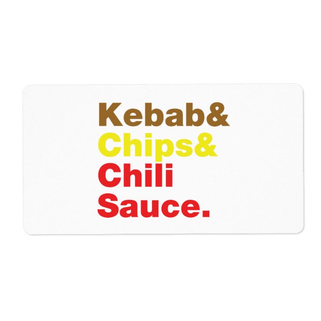 Kebab & Chips & Chilli Sauce. (Front)