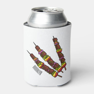 Kebab or kabob cartoon illustration can cooler