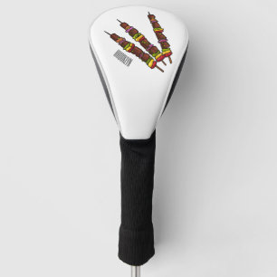 Kebab or kabob cartoon illustration golf head cover