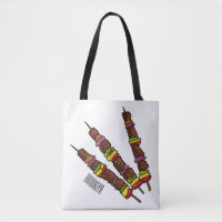 Kebab or kabob cartoon illustration