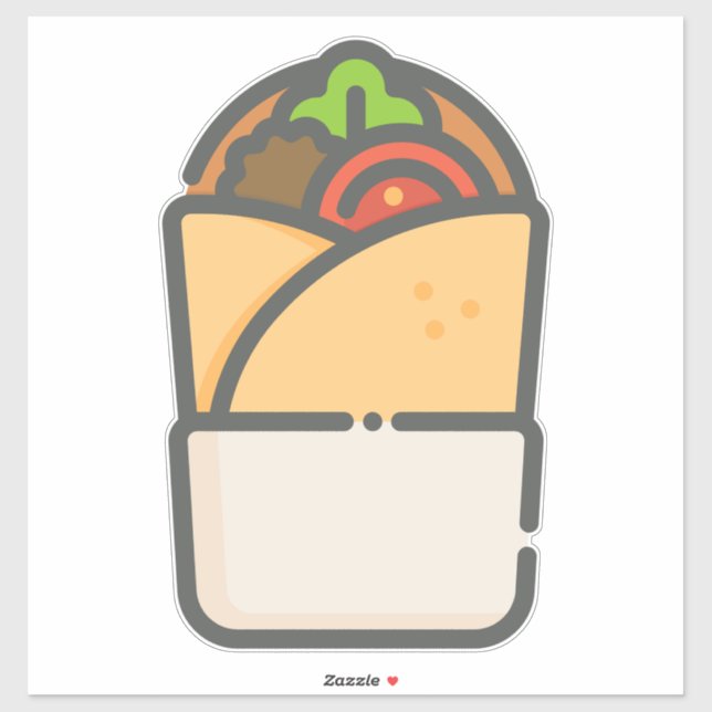 Kebab Sticker – Fun Street‑Food Illustration (Sheet)