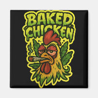 Ked Chicken Rooster Smoking Weed Stone 