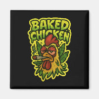 Ked Chicken Rooster Smoking Weed Stone