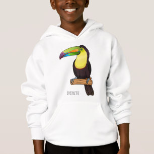 Keel-billed toucan bird cartoon illustration