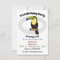 Keel-billed toucan bird cartoon illustration