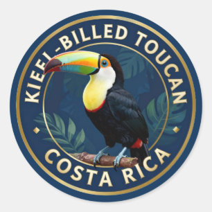 Keel-Billed Toucan Costa Rica Tropical Bird Classic Round Sticker