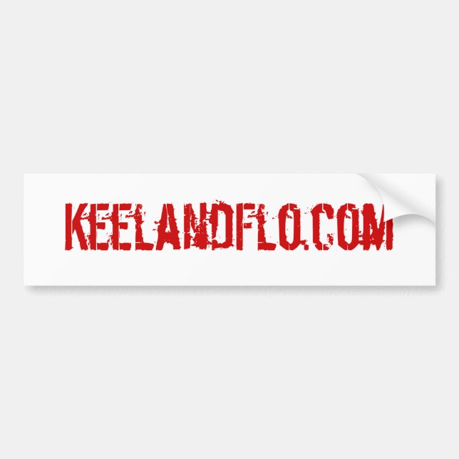 KeelandFlo.com bumper sticker (Front)