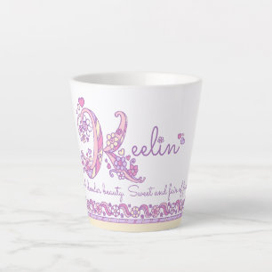 Keelin letter K name meaning monogram Latte Mug