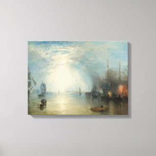 Keelmen Heaving in Coals by Moonlight, 1835 Canvas Print