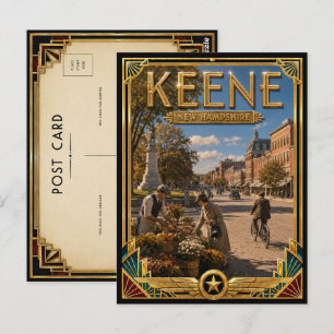 Keene New Hampshire Vintage Art Deco Golden Age Postcard