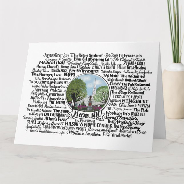 Keene, NH - Now & Then Card (Front)