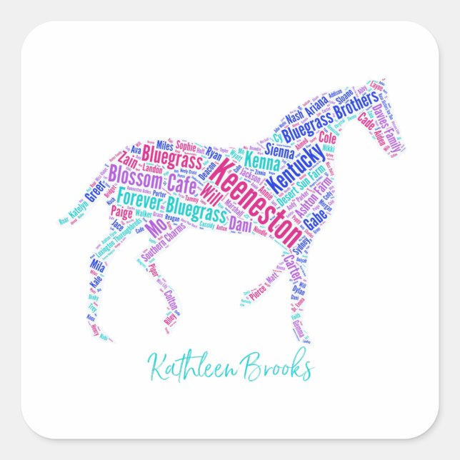 Keeneston Horse Vinyl Sticker (Front)