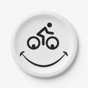 Keep a bicycle face. Race tour, racing object Paper Plate