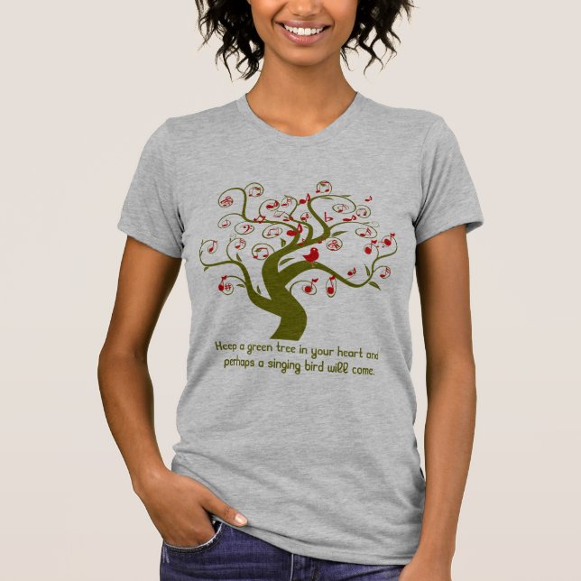 Keep A Green Tree In Your Heart Tunic T-shirt (Front)