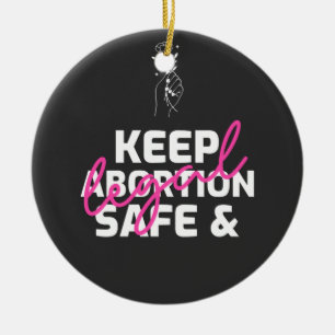 Keep Abortion Safe And Legal Ceramic Tree Decoration