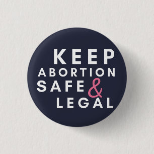 Keep abortion safe and legal,Pro Choice  Button