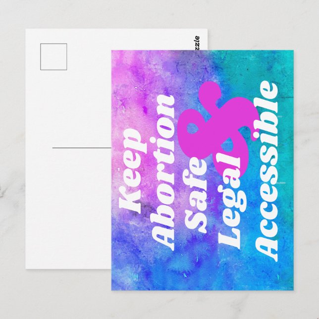 Keep Abortion Safe Legal & Accessible Postcard (Front/Back)