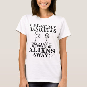 Keep Aliens Away Handbells T-Shirt