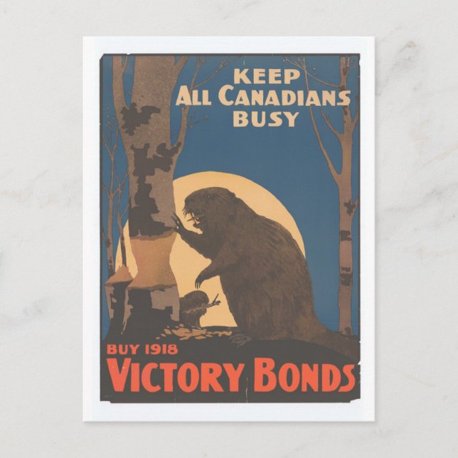 Keep All Canadians Busy Postcard (Front)