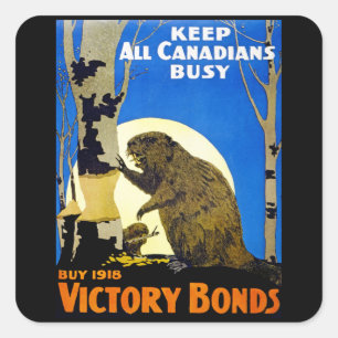 Keep All Canadians Busy Square Sticker