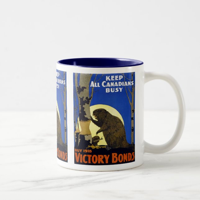 Keep All Canadians Busy Two-Tone Coffee Mug (Right)